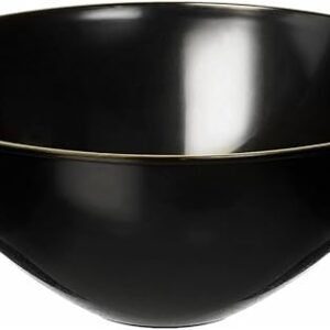 Factory Wholesale Disposable 112Oz. Plastic Serving Bowl with Gold Rim Round Bowl for Salads, Chips, Fruits, Dishes