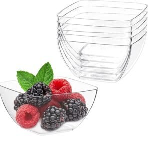 Disposable Clear 2.6 Oz Bowls for Mousse, Puddings, Entrees, Sundaes