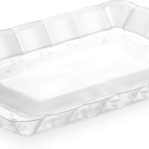 Disposable Elegant Scalloped Tray - 12" x 18"