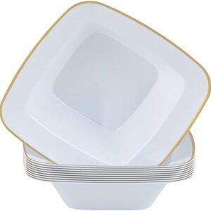 5 Oz. Disposable Plastic Elegant Premium Durable Dessert Bowls for Versatile Celebrations