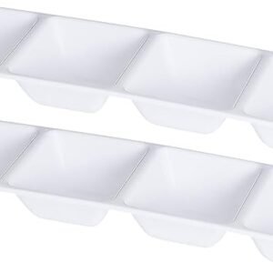 4 Sectional Rectangle Plastic Disposable Serving Tray/Platter