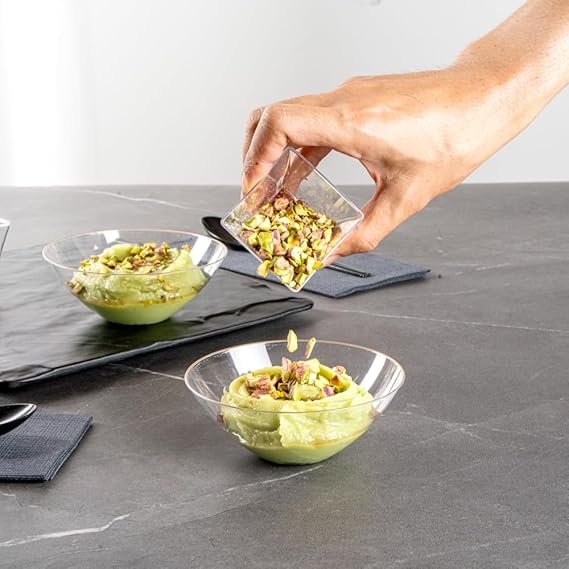 Factory Wholesale 6 OZ Disposable Disposable Salad Bowls - Gold-Rimmed Heavy-Duty Clear Plastic Fancy Bowls For Warm And Cold Foods Ideal For Restaurants - Image 2