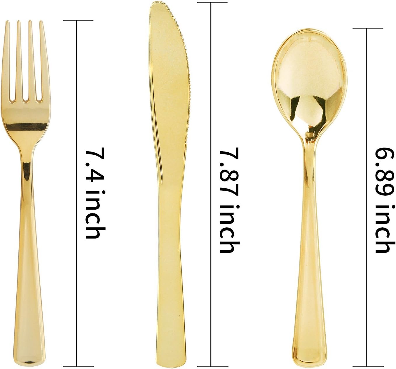 Disposable Gold Plastic Cutlery Set - Image 4