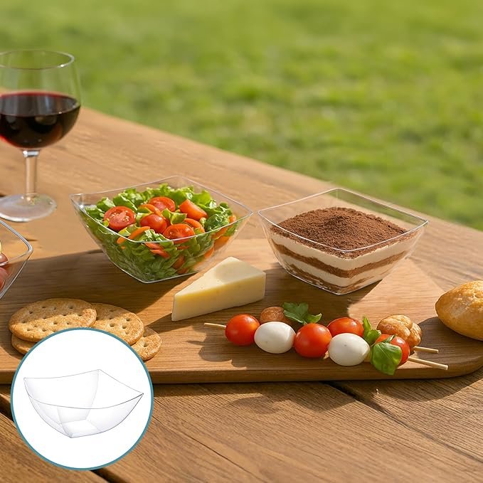 Disposable Plastic Small Salad Bowls 8oz - Image 2