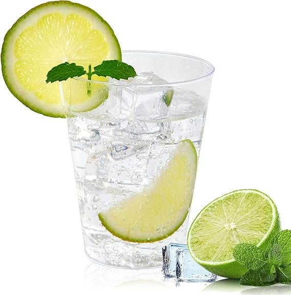 Disposable 7oz Plastic Clear Cups Ideal for Party, Whiskey, Wine Tasting - Image 2