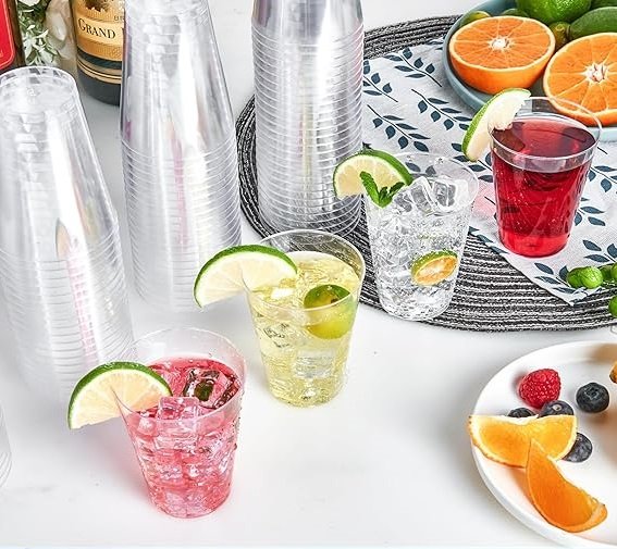 Disposable 7oz Plastic Clear Cups Ideal for Party, Whiskey, Wine Tasting - Image 4