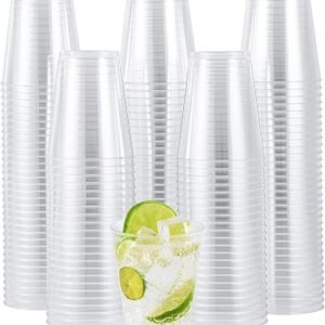 Disposable Plastic Clear Cups 8oz Perfect for Wedding, Thanksgiving, Christmas, Halloween Party