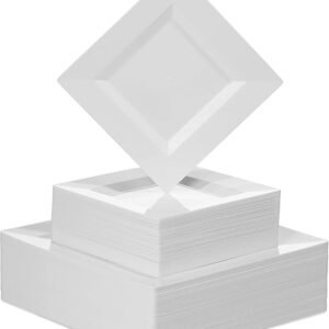 Wholesale Disposable Square Plastic Plates Party Catering Tableware
