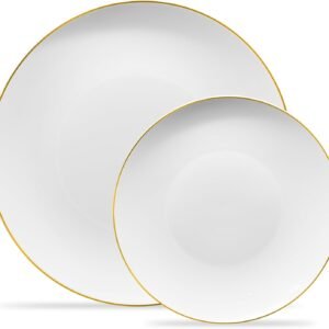 Wholesale Custom Hot-Stamped Disposable Plastic Round Plates 6 7 9 10 Inch Party Catering Tableware